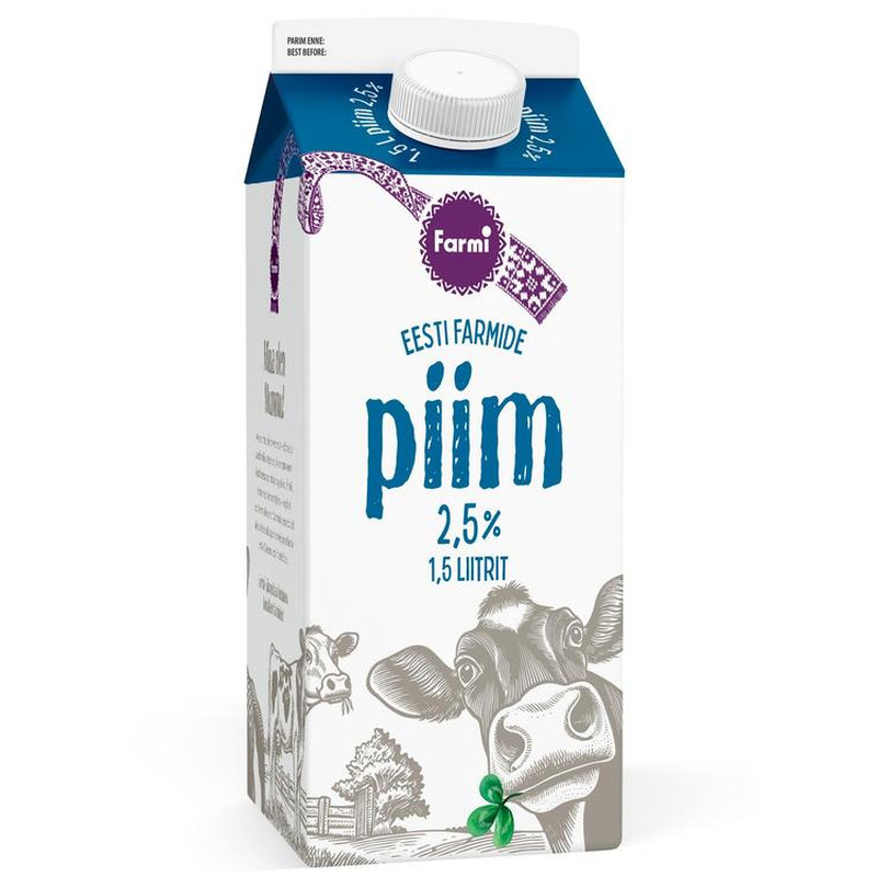 Farmi piim 2,5%, 1,5l