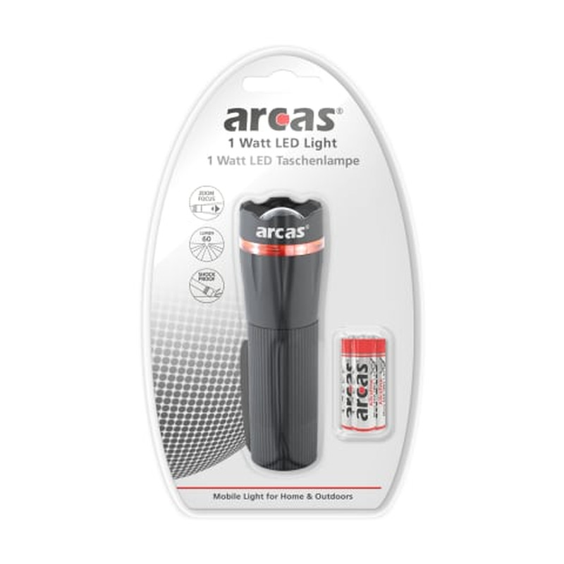Lamp Arcas 1Watt Zoom LED +3AAA