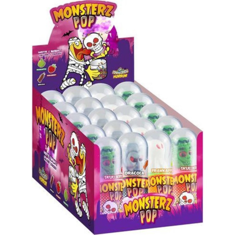 Pulgakomm kommidega Funny Candy Monsterz Pop 40g