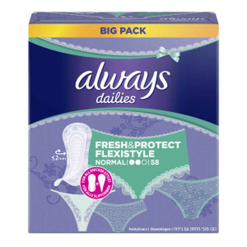 Pesukaitsmed  N Flex Odour, ALWAYS, 58 tk