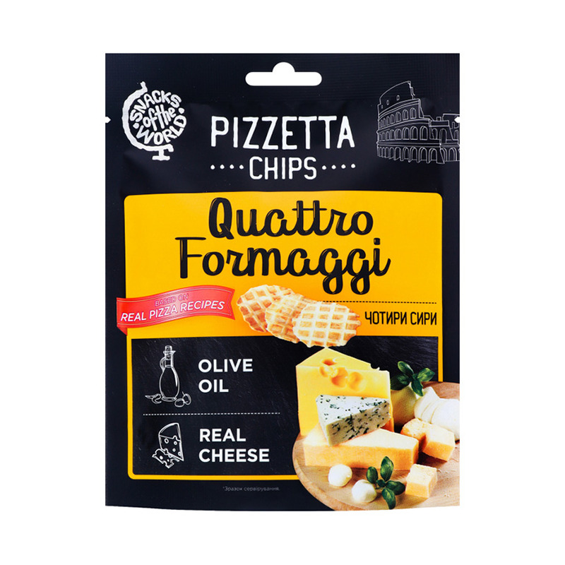 Krõbedad Pizzetta krõpsud “Quattro Formaggi” 70g