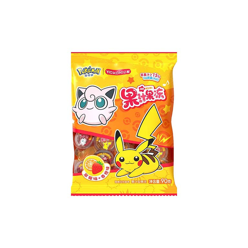 Tarretiskommid Pokemon Juice Jelly Maasika ja Apelsini Maitselised 90g