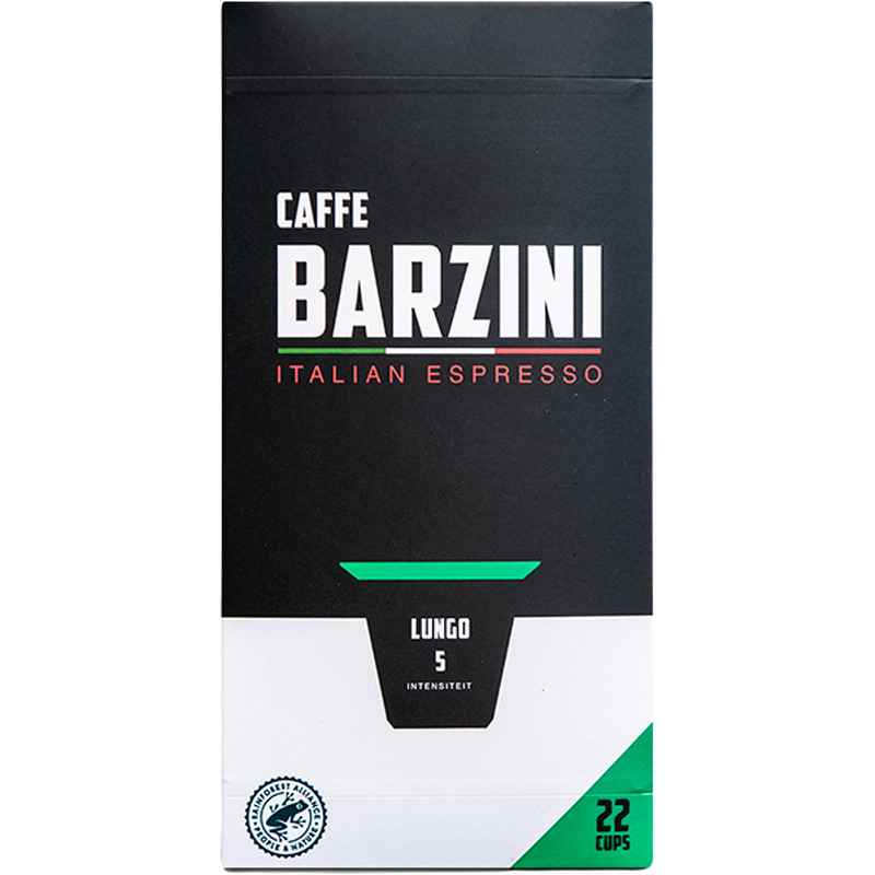 Kohvikapslid Caffe Barzini Lungo 22tk (sobivad Nespresso masinatele)