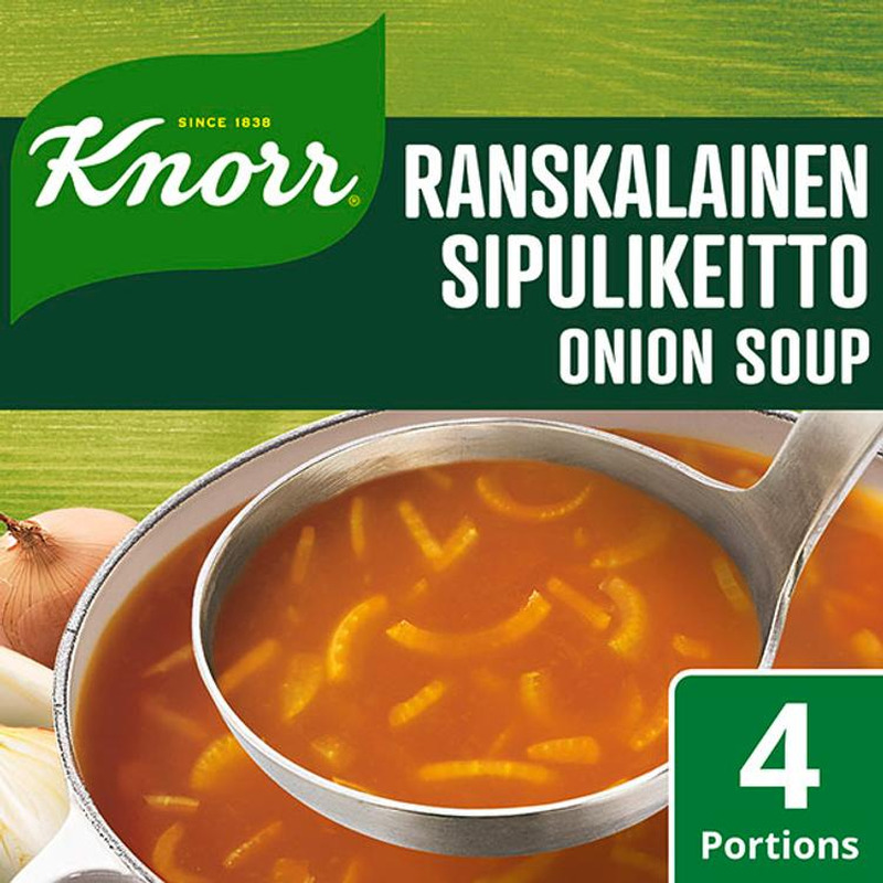 Knorr, Prantsuse sibulasupi koostisained, 52 g