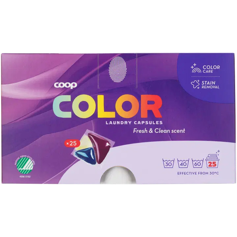 Pesukapslid Coop Color 25tk