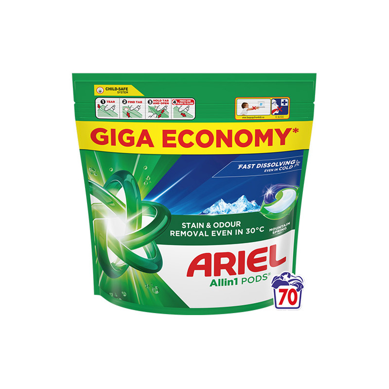 Pesukapslid Ariel All-in-1 PODS Mountain Spring 70PK