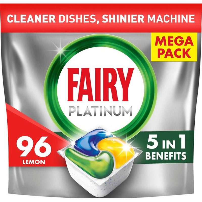 Nõudepesumasina kapslid Platinum Lemon, FAIRY, 96 tk