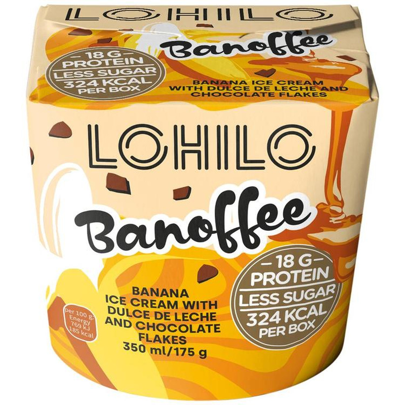Lohilo banoffee proteiinijäätis, 350 ml