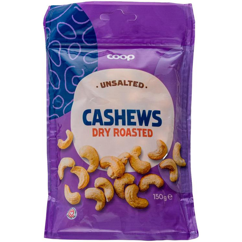 Coop röstitud ja soolata india pähklid 150g