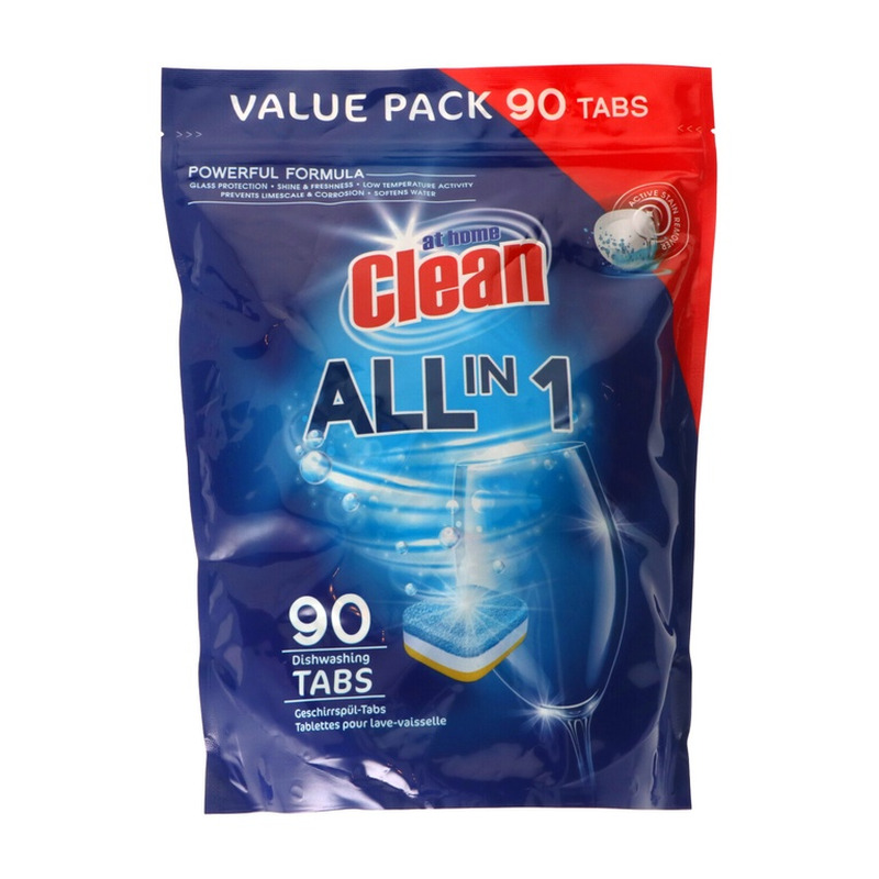 Nõudepesumasina tabletid All in 1, At Home Clean, 90 tk