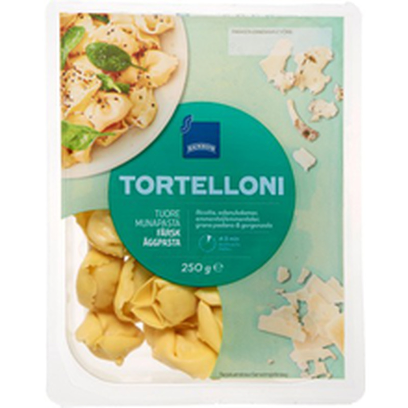 Tortelloonid Ricotta, Edami, Emmentali, Grana Padano ja Gorgonzolajuustu täidisega 250 g