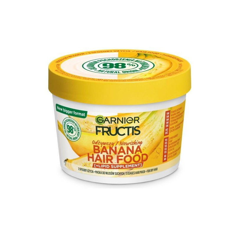 Juuksemask Fructis Hair Food Banaani, GARNIER, 390 ml
