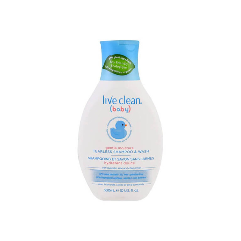 Beebi šampoon ja dušigeel, šampoon ja pesu, Live Clean, 300 ml