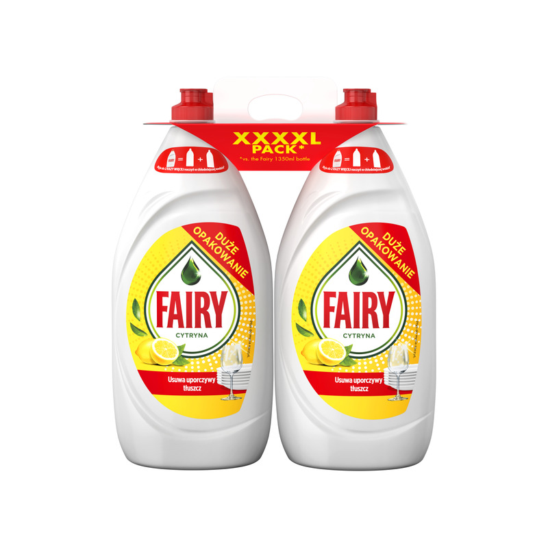 KAST 4 tk! Fairy Nõudepesuvahend Lemon 2700 ml