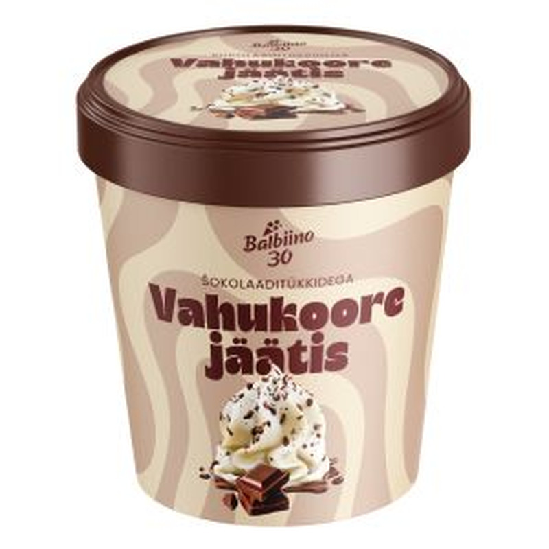 Balbiino vahukoorejäätis šokolaaditükkidega 250g