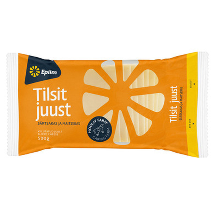 E-PIIM Tilsit juust 500g (viilud, laktoosivaba)