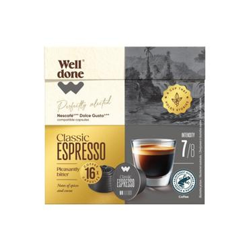 Kohvikaps. WELL DONE Espresso Int. 16x7g
