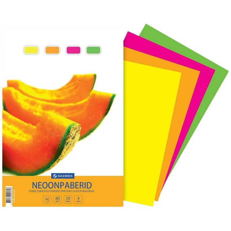 Neoonpaberi komplekt, SULEMEES, 5x4 värvi