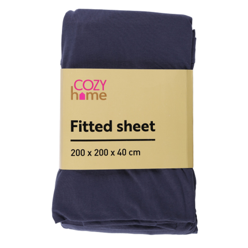 Kummiga voodilina Cozy home 200x200x40cm SS25