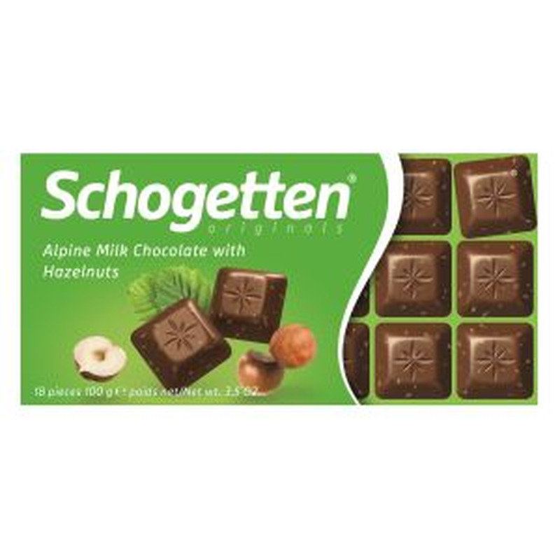 Schogetten piimašokolaad 100g sarapuupähklitega
