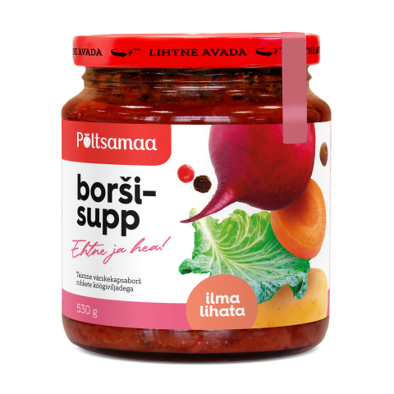 Värskekapsaborš lihata Põltsamaa 530g