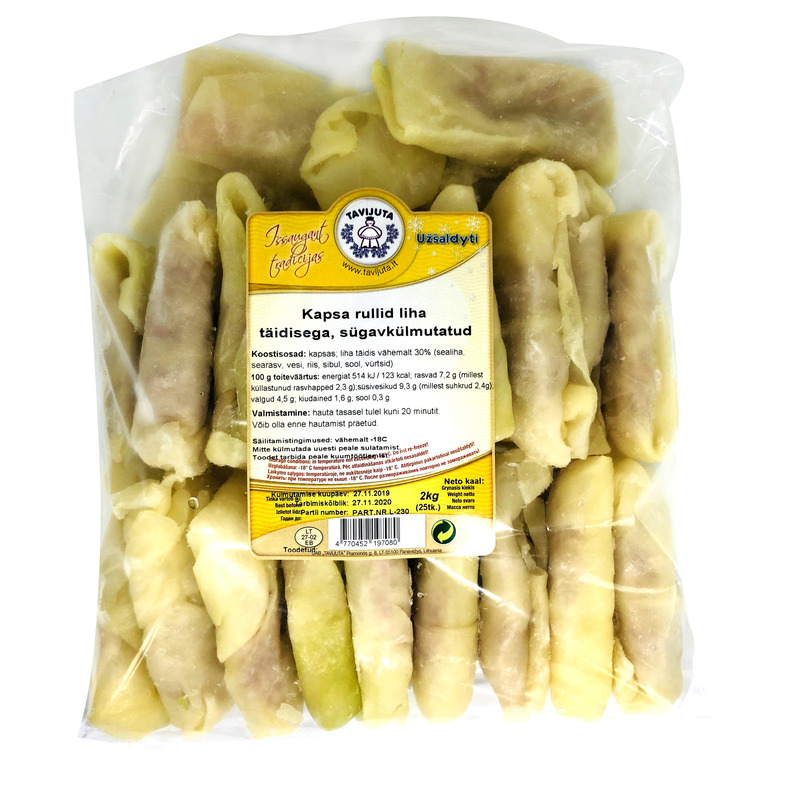 TAVIJUTA Kapsarullid lihatäidisega 2kg(25tk,külmut.)