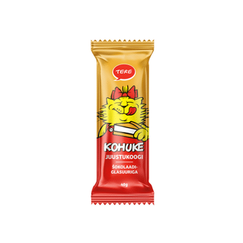 Kohuke TERE juustukoogi šok.glas., 40g, 40 g