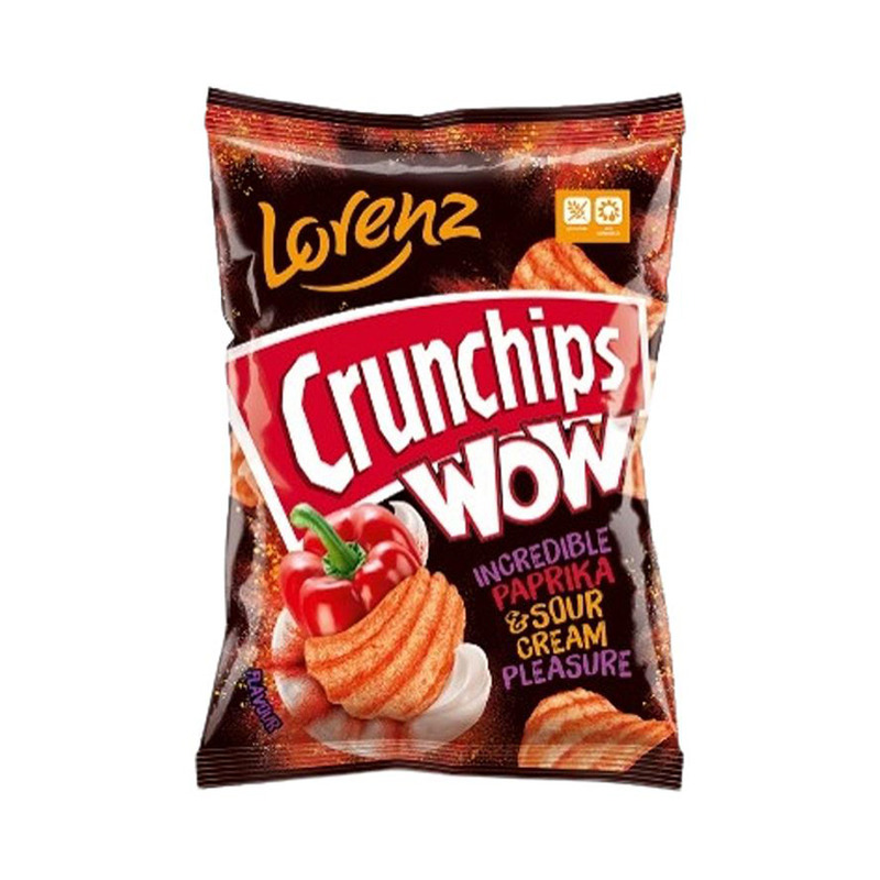 LORENZ CRUNCHIPS WOW kartulikrõpsud paprika ja hapukoorega 110g