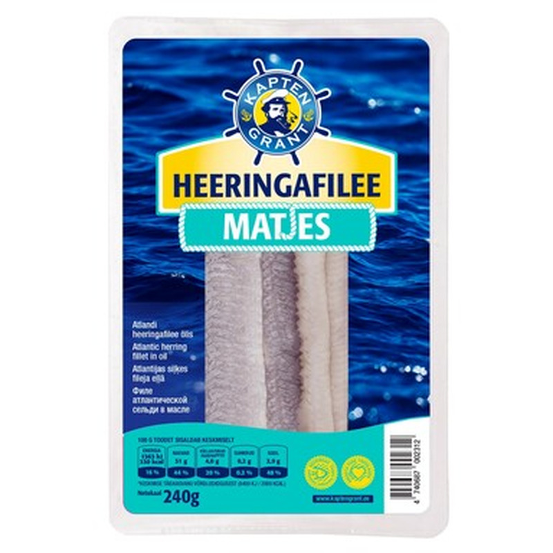 KAPTEN GRANT Heeringafilee Matjes 240g