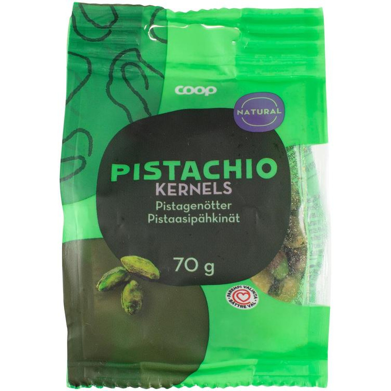 Coop koorteta pistaatsiapähklid 70g