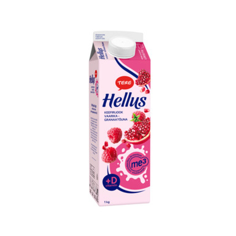 TERE Hellus keefirijook vaarika-granaatõuna 1kg (pure)