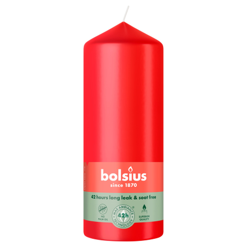 Küünal Bolsius silinder punane 150/58mm