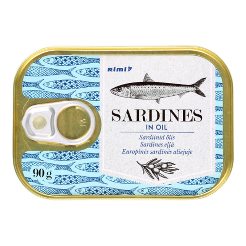 Sardiinid õlis Rimi 90g/63g