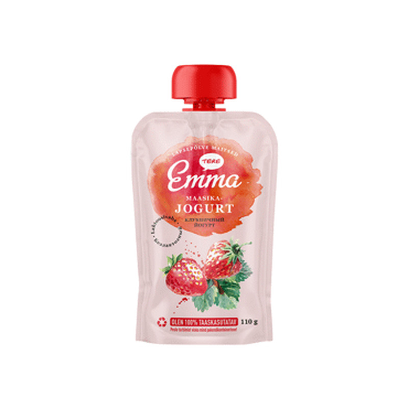 Jogurt TERE Emma maasika lakt.vaba, 110g