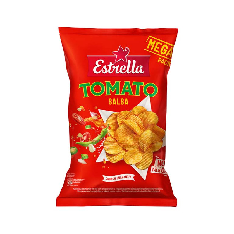 Kartulikrõpsud vürtsika tomati maitselised, ESTRELLA, 250 g