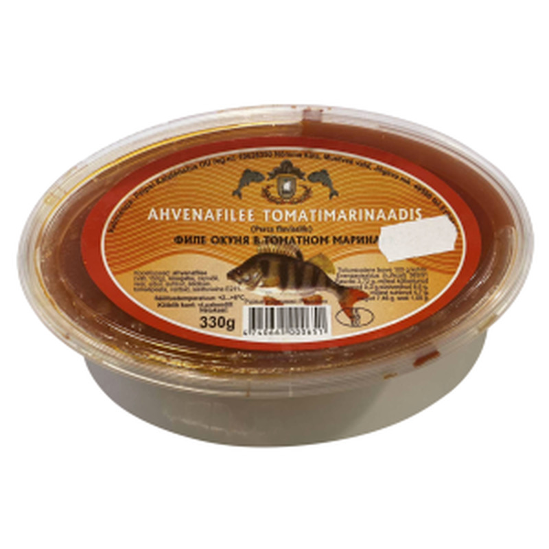 Ahvenafilee tomatimarinaadis, PEIPSI KALATÖÖSTUS, 330 g