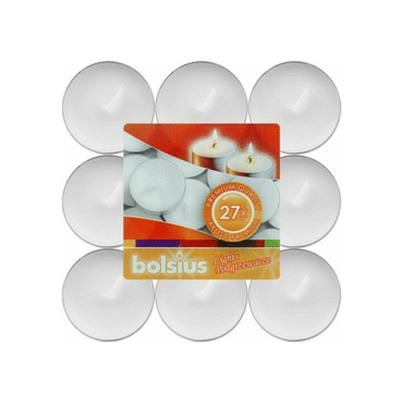 Teeküünlad BOLSIUS, 27tk, valged