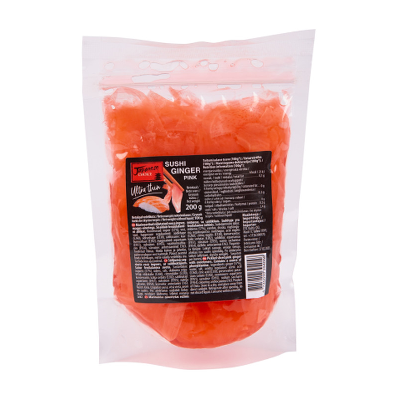 Sushi ingver roosa vaakumpakendis magusainetega Japanese Choice 200g