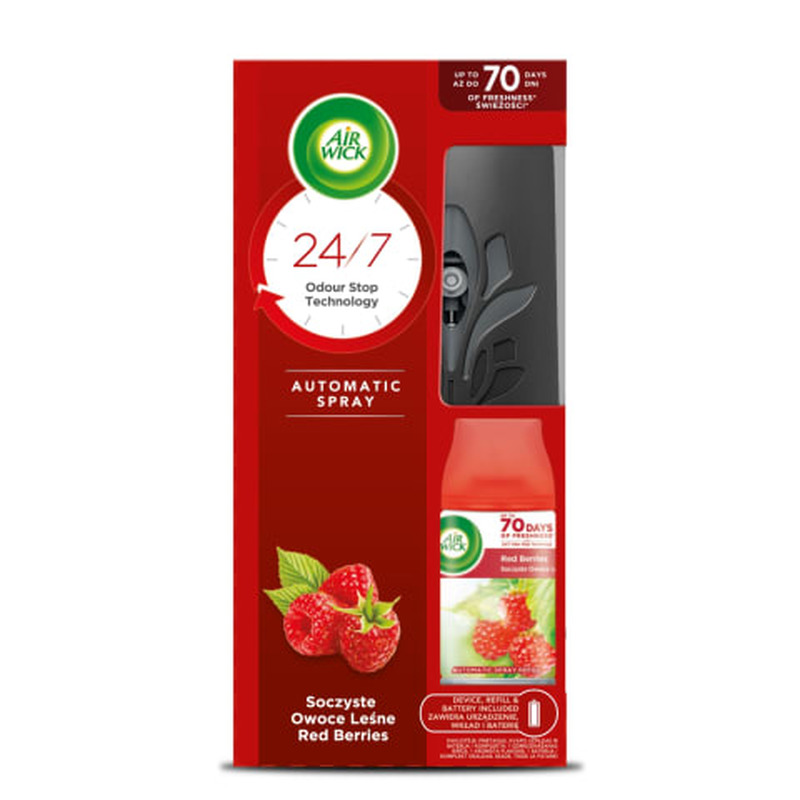 Air Wick automaatne õhuvärskendaja metsamarjalõhnalise täidisega, 250 ml