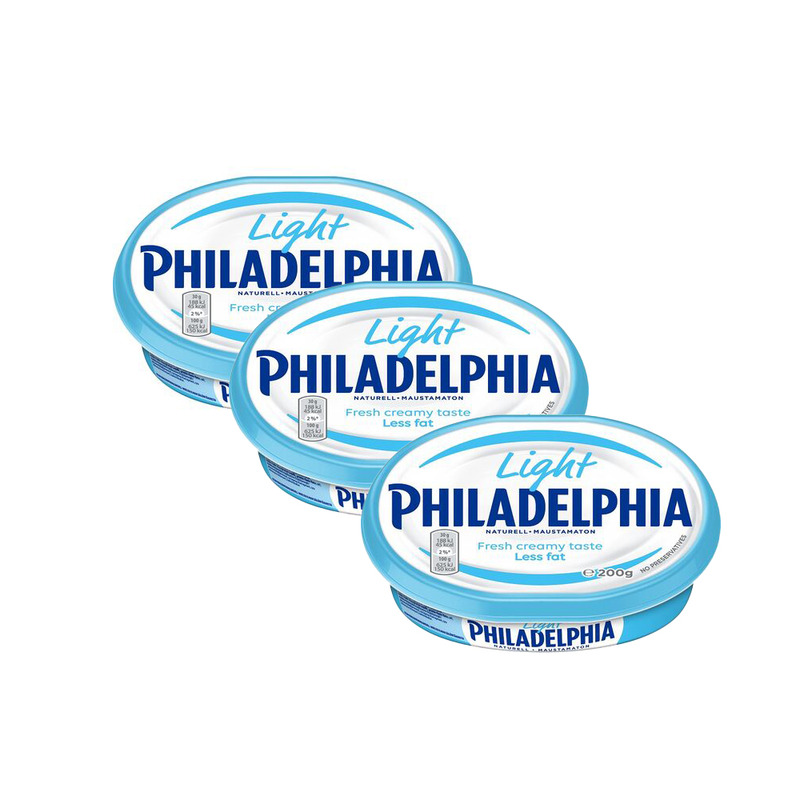 HULGI Toorjuust Light 3 tk, PHILADELPHIA, 3 x 200 g