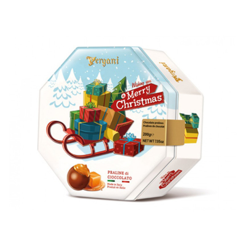 Šokolaadipralineed Jõulusaan MERRY CHRISTMAS VERGANI 200g