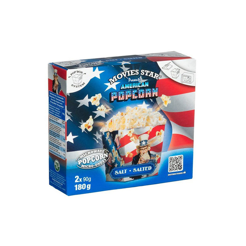 Popcorn American Movies Star pop up box Soolaga 2x90g