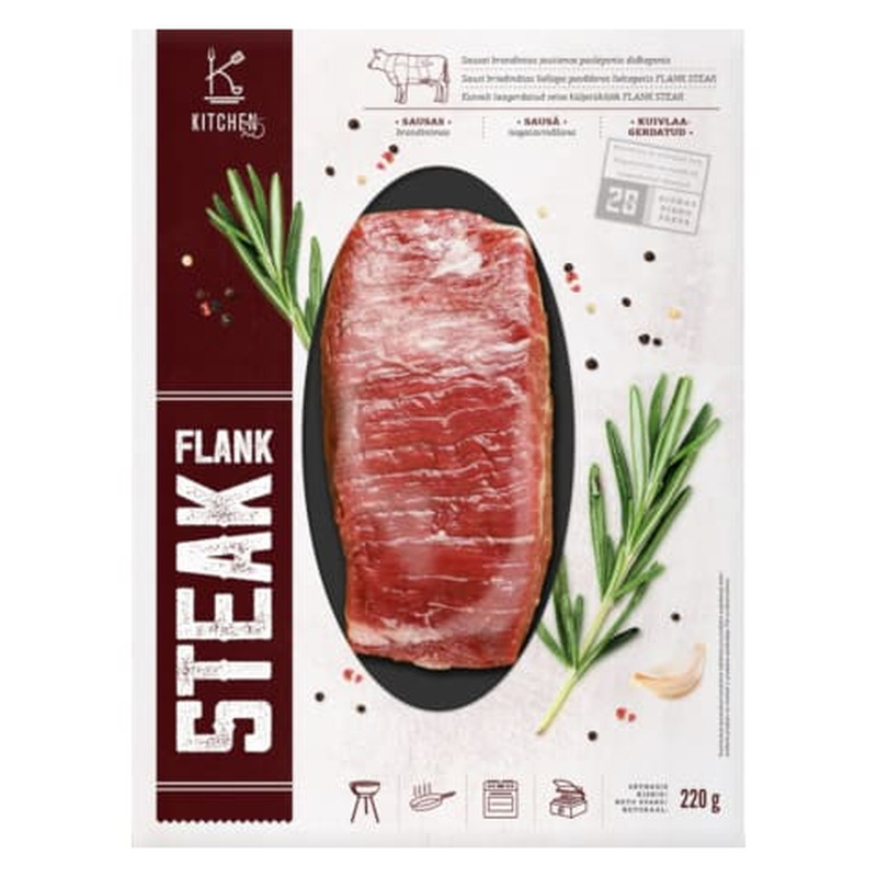 Laagerdatud veise flank steik Kitchen me 220g