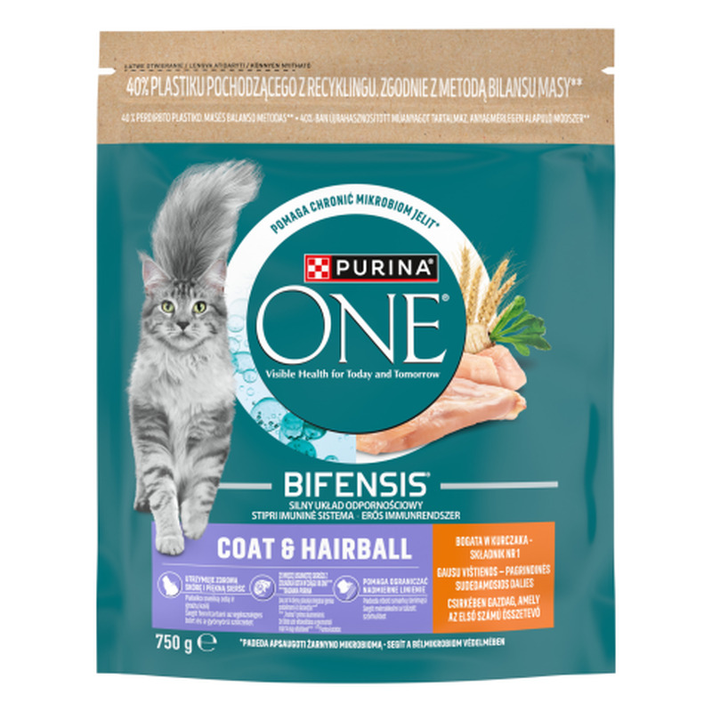 Kassitoit Coat&Hairball kanaga Purina One 750g
