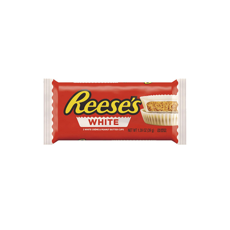 Valged šokolaadikorvikesed maapähklikreemiga, REESE’S (WHITE), 39g