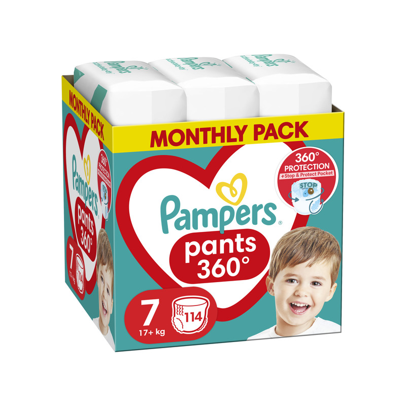 Pampers Pants Püksmähkmed, Suurus 7, 114 Mähet, 17kg+