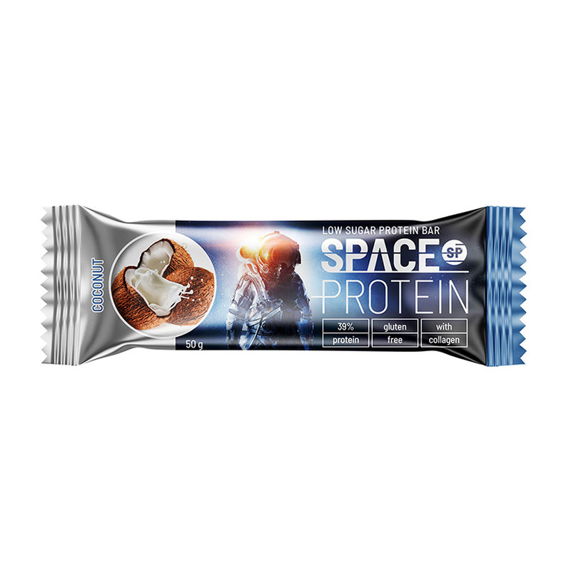 SPACE PROTEIN Kookospähkli proteiinibatoon kaetud piimašokolaadiga 50g