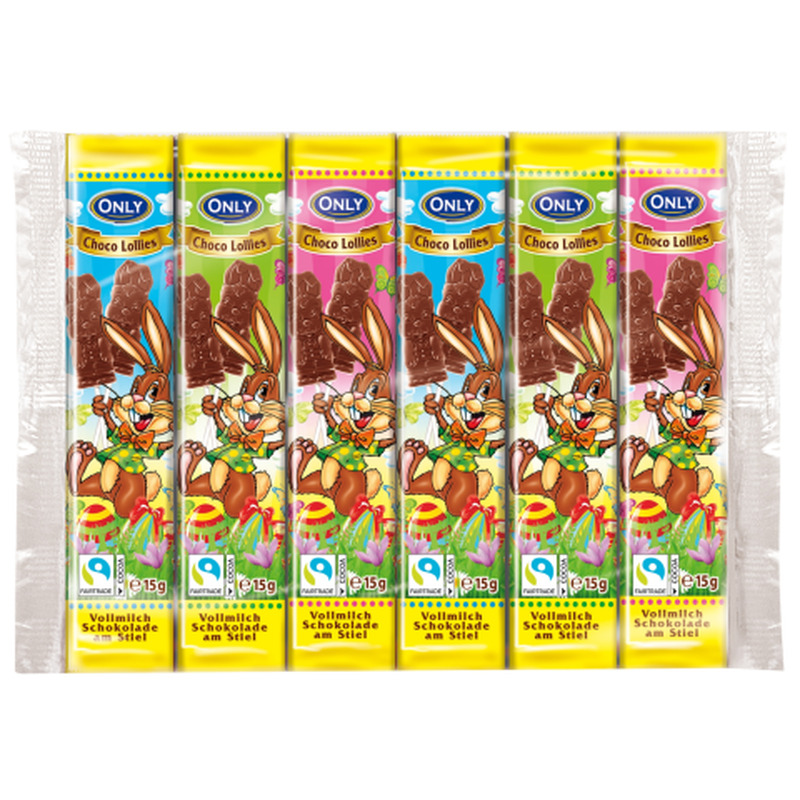 Lihavõtte piimašokolaadi pulgakommid Only Easter 90g