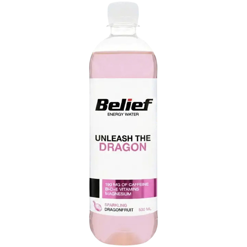 Energiavesi Sparkling Dragonfruit, BELIEF, 530 ml