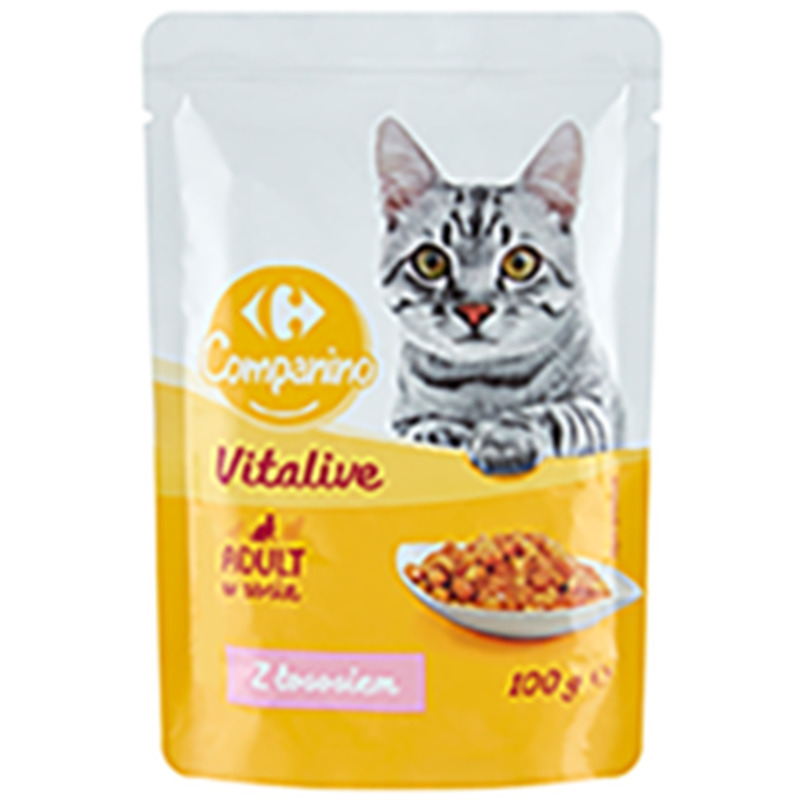 Carrefour Companino Vitalive kassitoit lõhe kastmes 100g